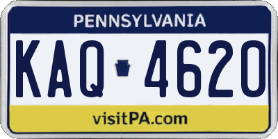 PA license plate KAQ4620
