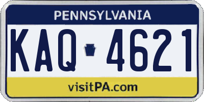 PA license plate KAQ4621