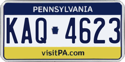 PA license plate KAQ4623