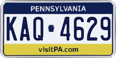 PA license plate KAQ4629