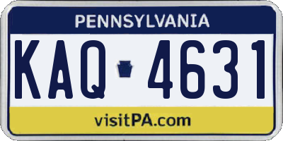 PA license plate KAQ4631