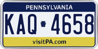 PA license plate KAQ4658