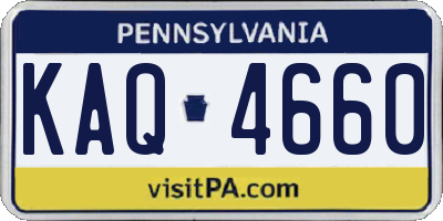 PA license plate KAQ4660