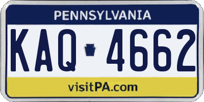 PA license plate KAQ4662
