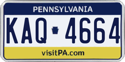 PA license plate KAQ4664