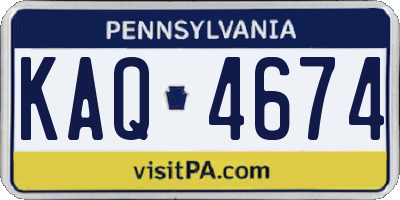 PA license plate KAQ4674