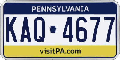PA license plate KAQ4677
