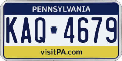 PA license plate KAQ4679