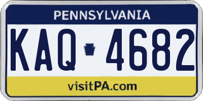 PA license plate KAQ4682