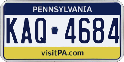 PA license plate KAQ4684