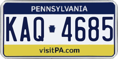 PA license plate KAQ4685