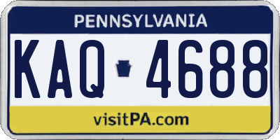 PA license plate KAQ4688