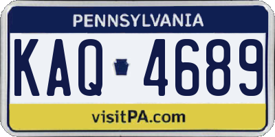 PA license plate KAQ4689