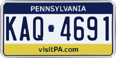 PA license plate KAQ4691