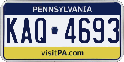 PA license plate KAQ4693