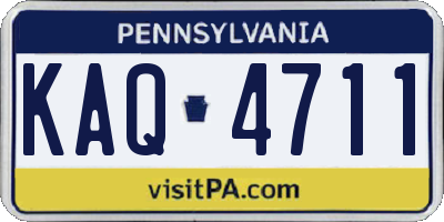 PA license plate KAQ4711
