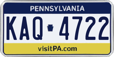 PA license plate KAQ4722