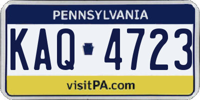 PA license plate KAQ4723