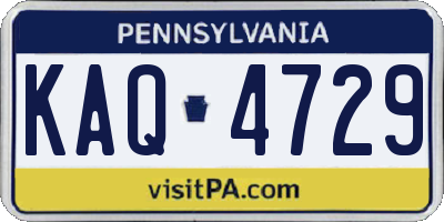 PA license plate KAQ4729