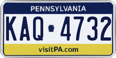PA license plate KAQ4732