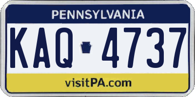 PA license plate KAQ4737