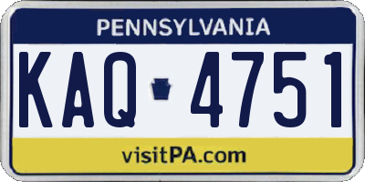 PA license plate KAQ4751