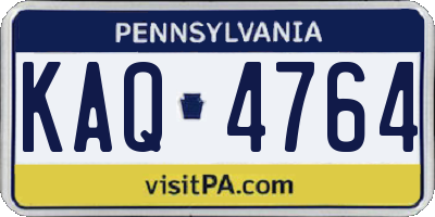 PA license plate KAQ4764