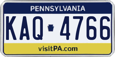 PA license plate KAQ4766
