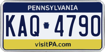 PA license plate KAQ4790