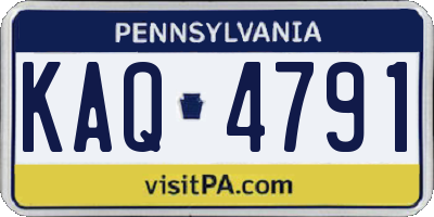 PA license plate KAQ4791