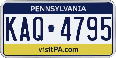 PA license plate KAQ4795