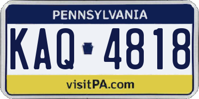 PA license plate KAQ4818
