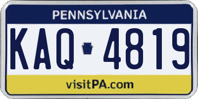 PA license plate KAQ4819