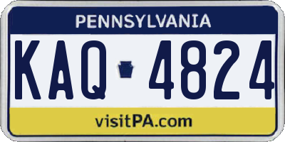 PA license plate KAQ4824