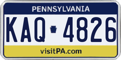 PA license plate KAQ4826