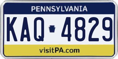 PA license plate KAQ4829