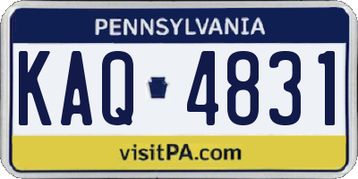 PA license plate KAQ4831