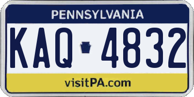 PA license plate KAQ4832