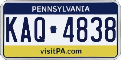 PA license plate KAQ4838