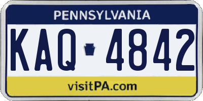 PA license plate KAQ4842