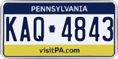 PA license plate KAQ4843