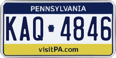 PA license plate KAQ4846