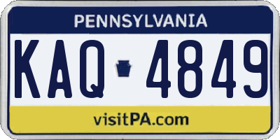 PA license plate KAQ4849