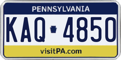 PA license plate KAQ4850