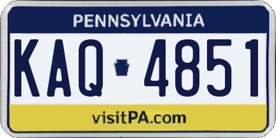 PA license plate KAQ4851