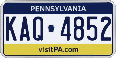 PA license plate KAQ4852