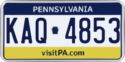 PA license plate KAQ4853