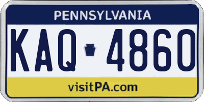 PA license plate KAQ4860
