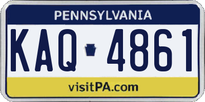 PA license plate KAQ4861