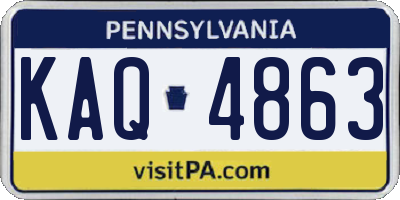 PA license plate KAQ4863